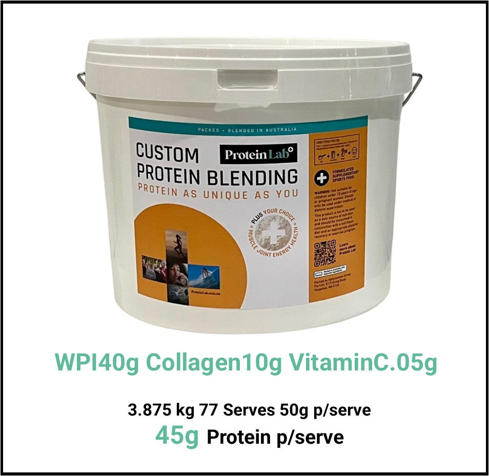 High Exercise Intensity, Low to Moderate Joint Health, Protein Blend WPI 40g Collagen 10g Vitamin C.05g
