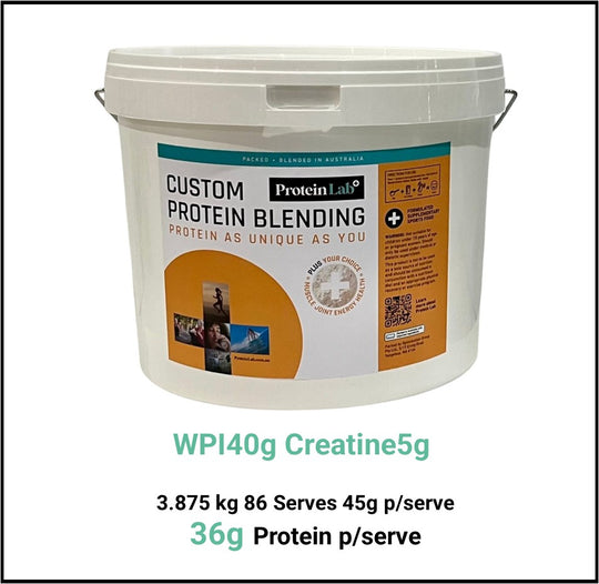 High Exercise Intensity, Muscle Energy Protein Blend WPI 40g Creatine 5g